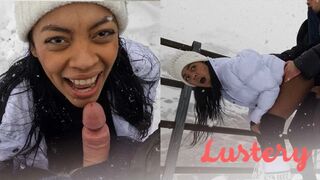Sofi Vega havas dugás a hóban – forró kolumbiai porno
