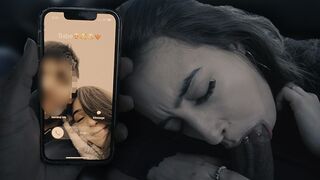 Tini csaj megcsalja a pasiját és leszopja a nagy dákót